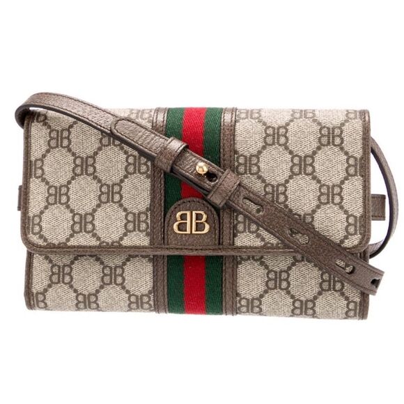 Gucci x Balenciaga Monogram Web Crossbody Bag - Picture 1 of 5